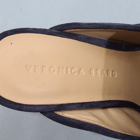 Veronica Beard Delia Blue Suede Clogs Women's Size 6M MSRP $400 - Picture 10 of 12